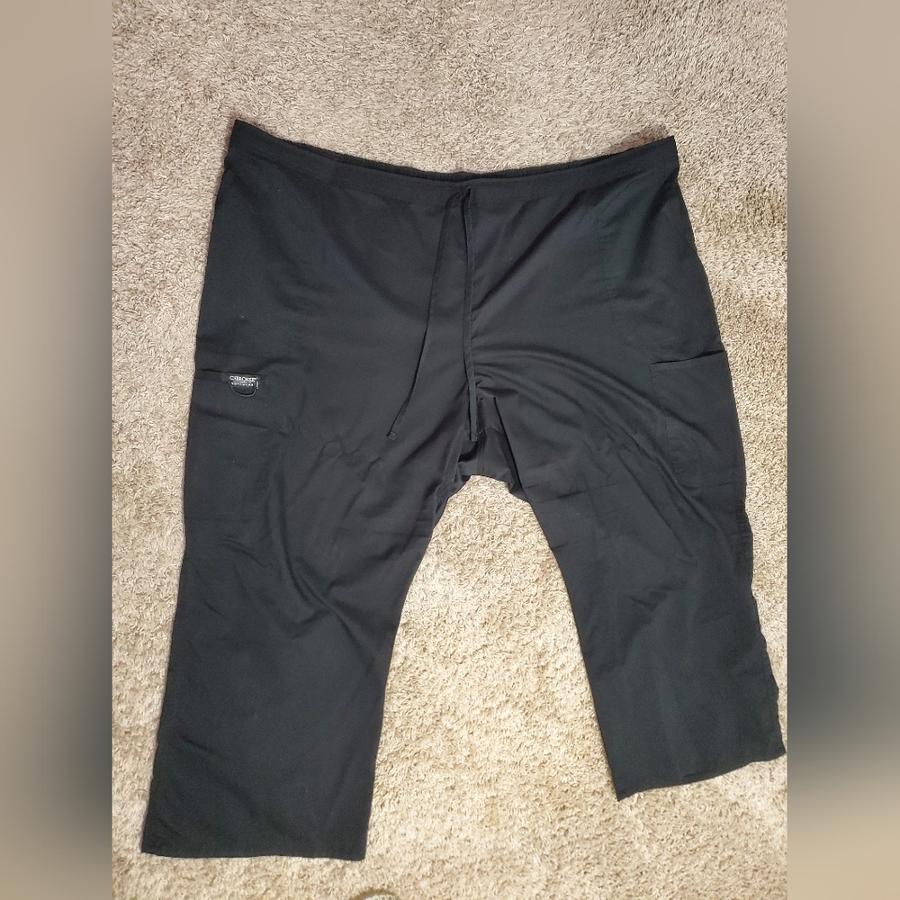 Drawstring Scrub Cargo Pants